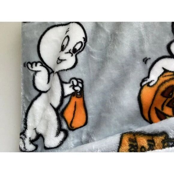 Casper the Friendly Ghost Plush Soft Blanket Throw 50x70” Halloween Costumes NEW - Picture 9 of 16